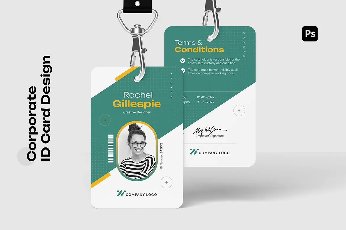 Company Employee ID Card Template