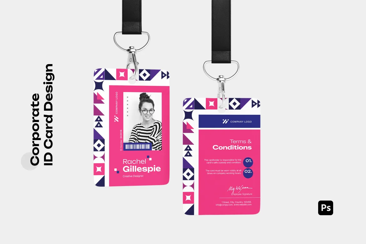 Corporate Staff ID Card Template