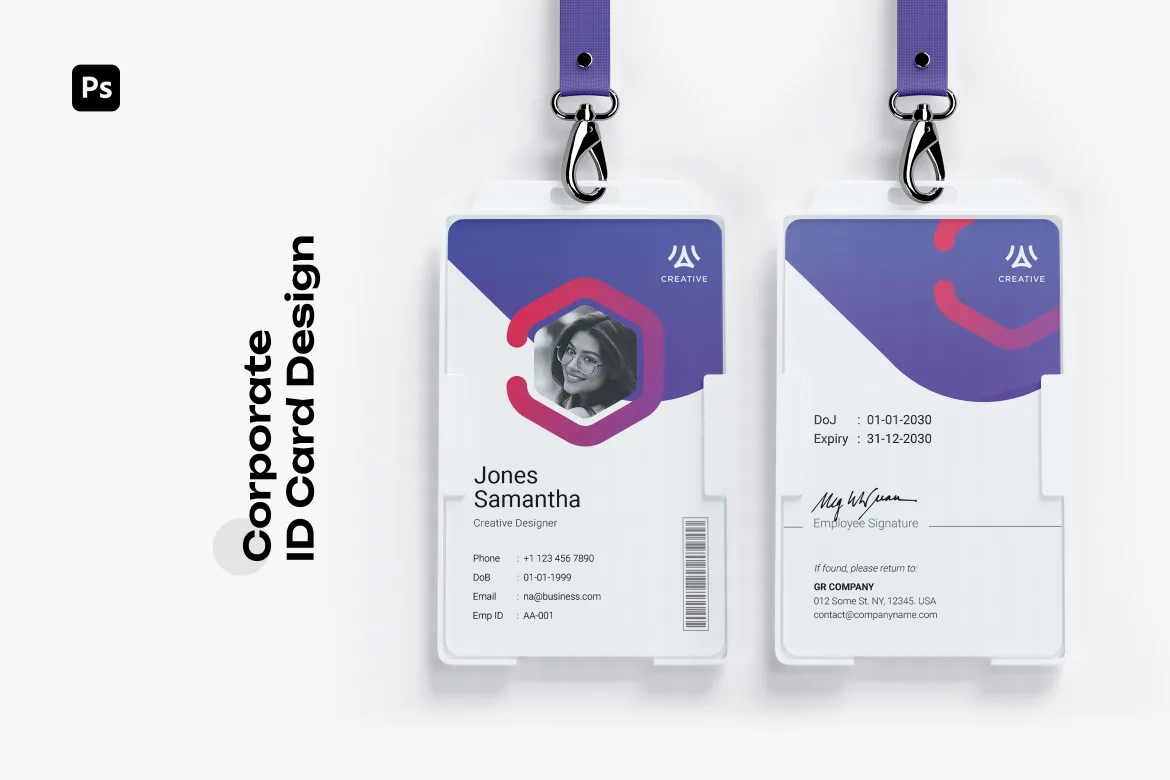 Employee ID Card Template Vol 16