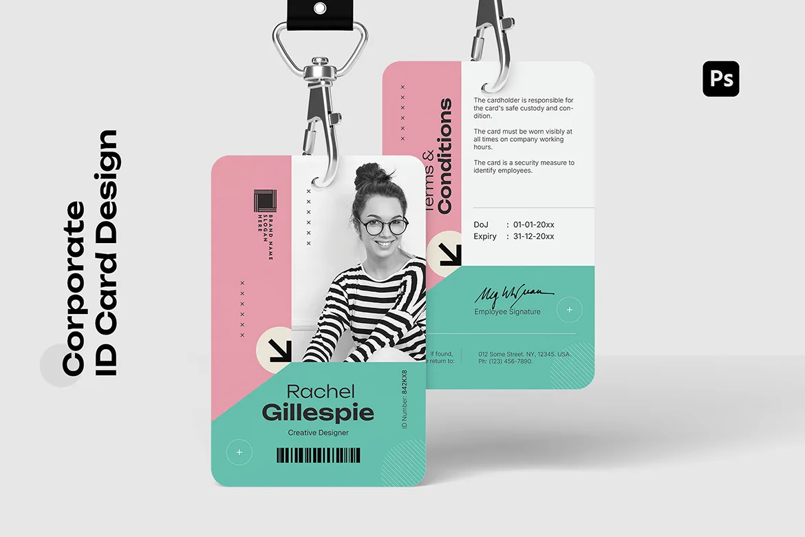 Modern Corporate ID Card Template