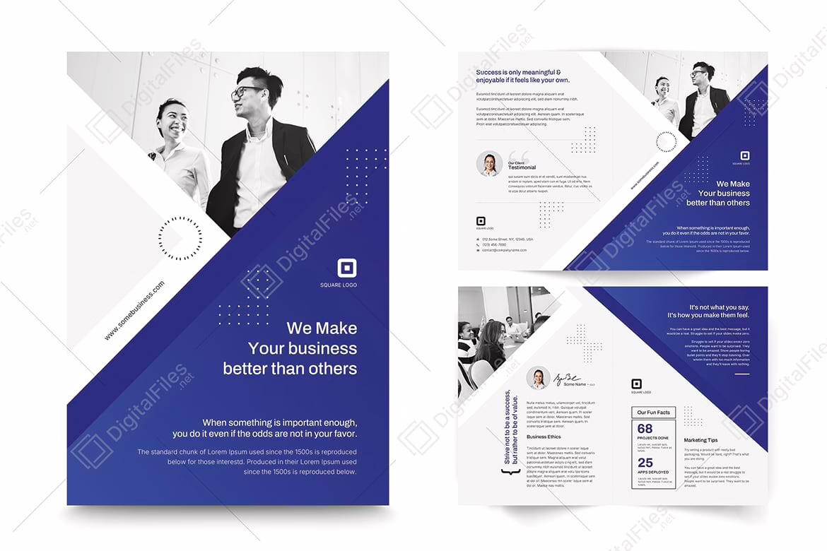 Corporate Bifold Brochure Template