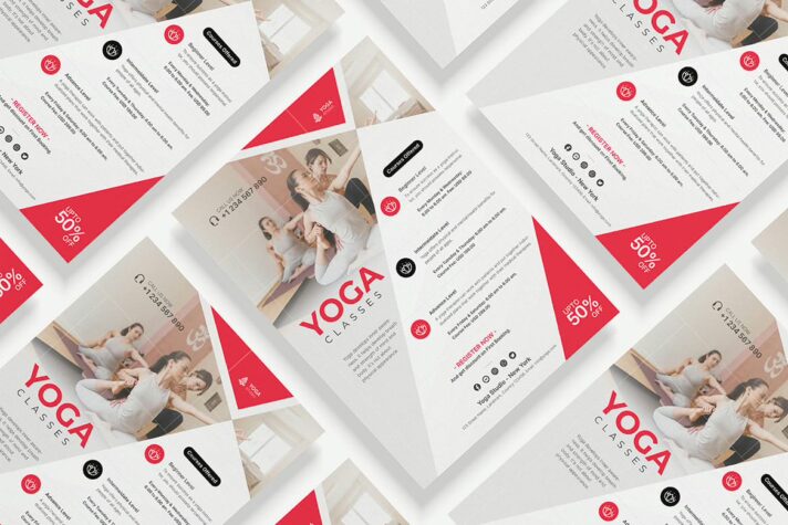yoga class flyer template