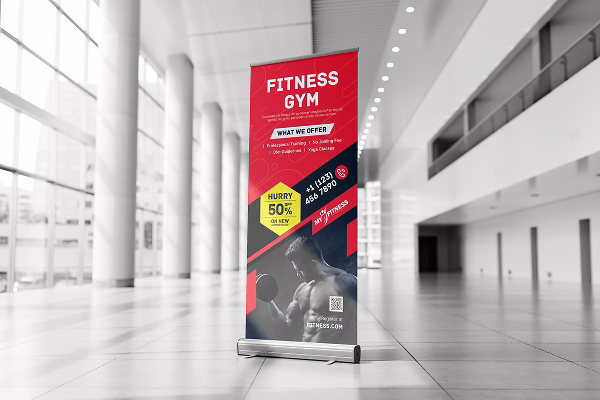 Gym Fitness Rollup Banner