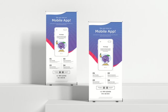 Mobile App Rollup Banner Template