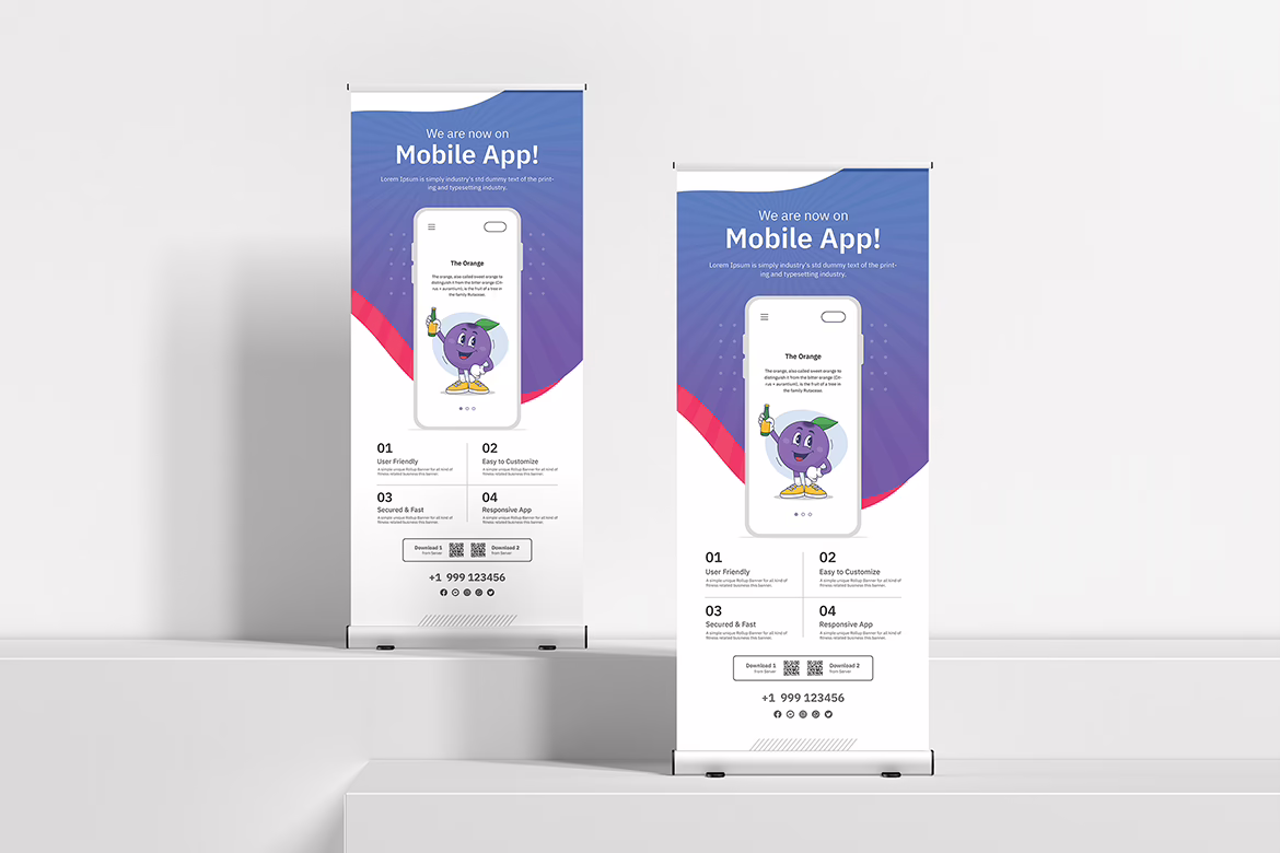 Mobile App Rollup Banner Template