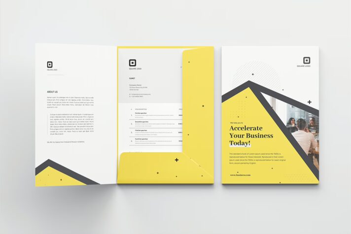 Presentation Folder Design Template