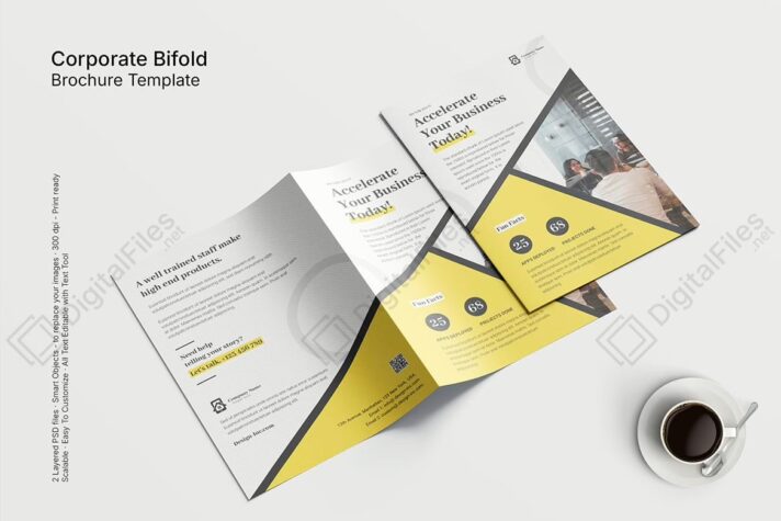 Corporate Bifold Brochure Template