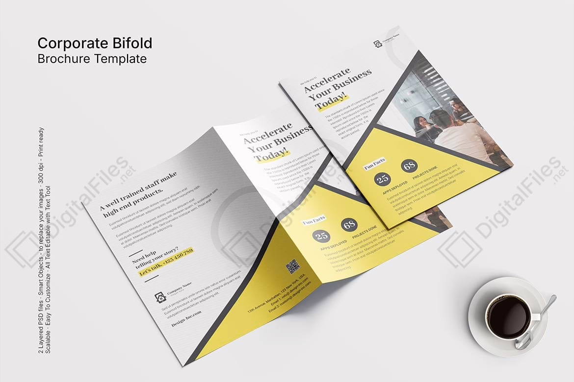 Corporate Bifold Brochure Template