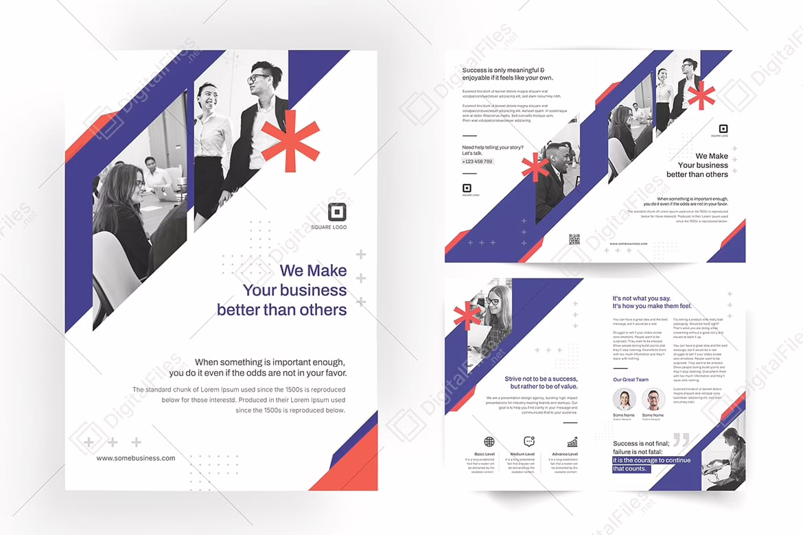 Corporate Bi-fold Brochure Template