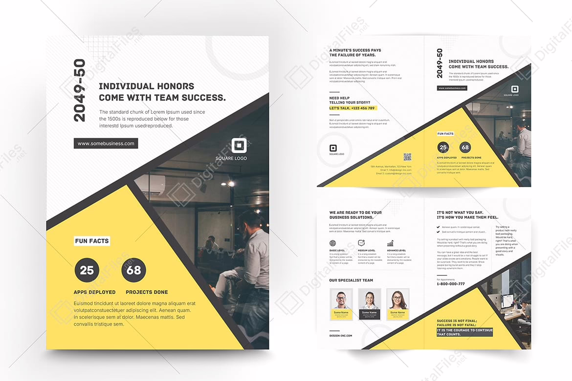 Corporate Bi-fold Brochure Template