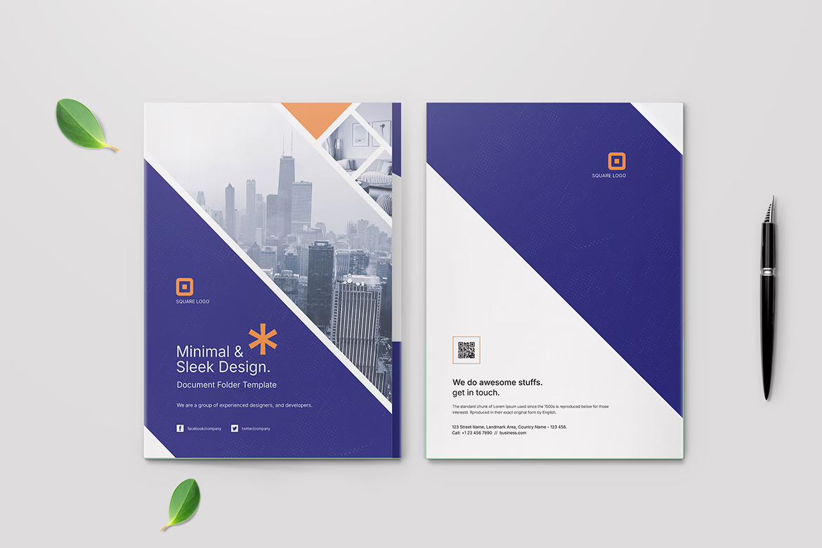 Minimal Presentation Folder Template Vol 18
