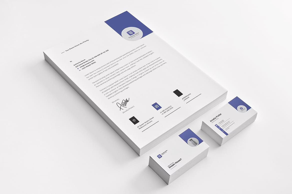 Real Estate Branding Stationery Pack Template