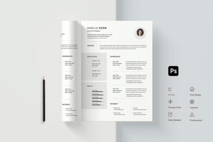 Minimal CV Resume Template