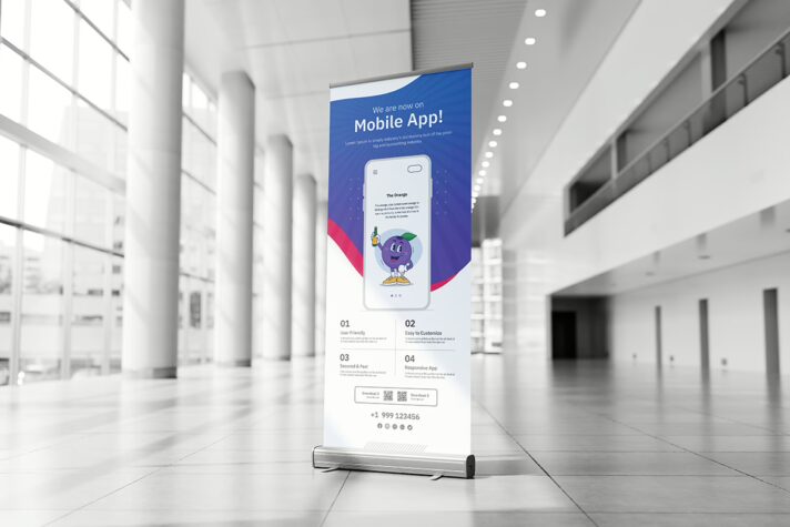Mobile App Rollup Banner Template