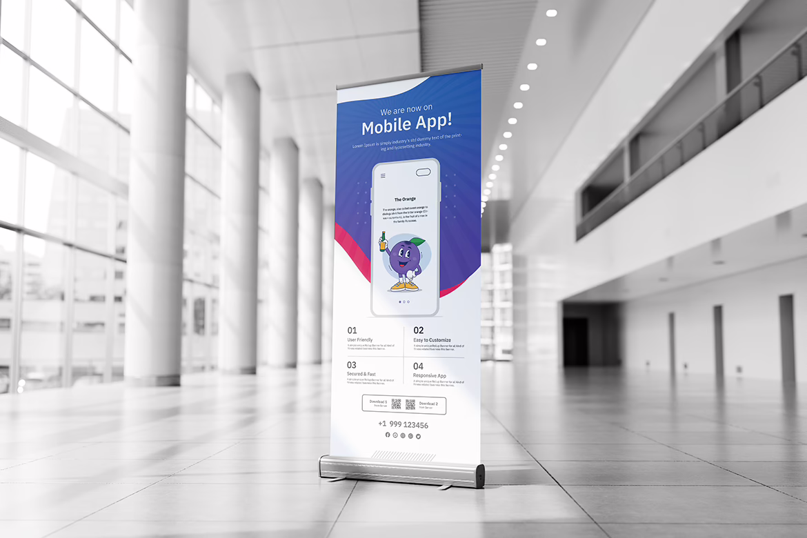 Mobile App Rollup Banner Template