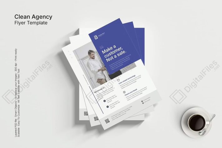 Clean Agency Flyer Template