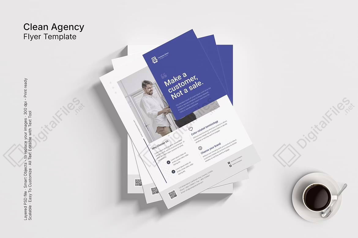 Clean Agency Flyer Template