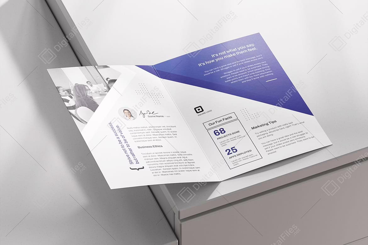 Corporate Bi-fold Brochure Template