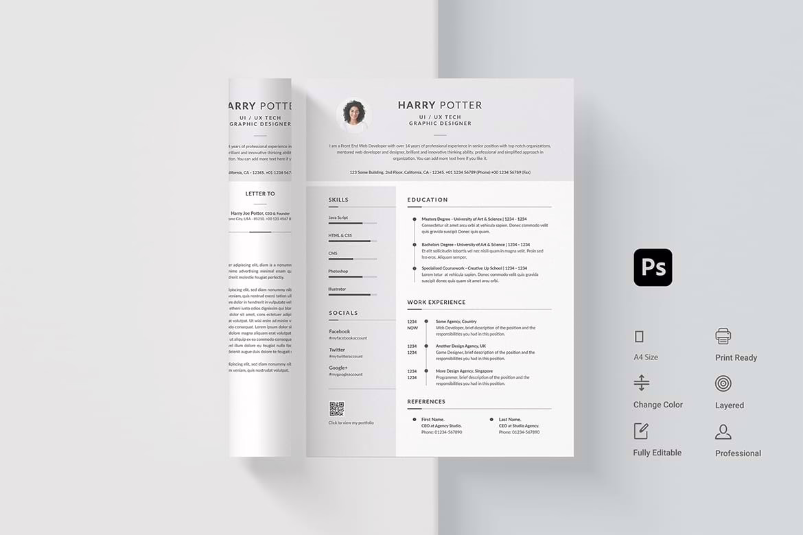 Modern Minimal Resume Template