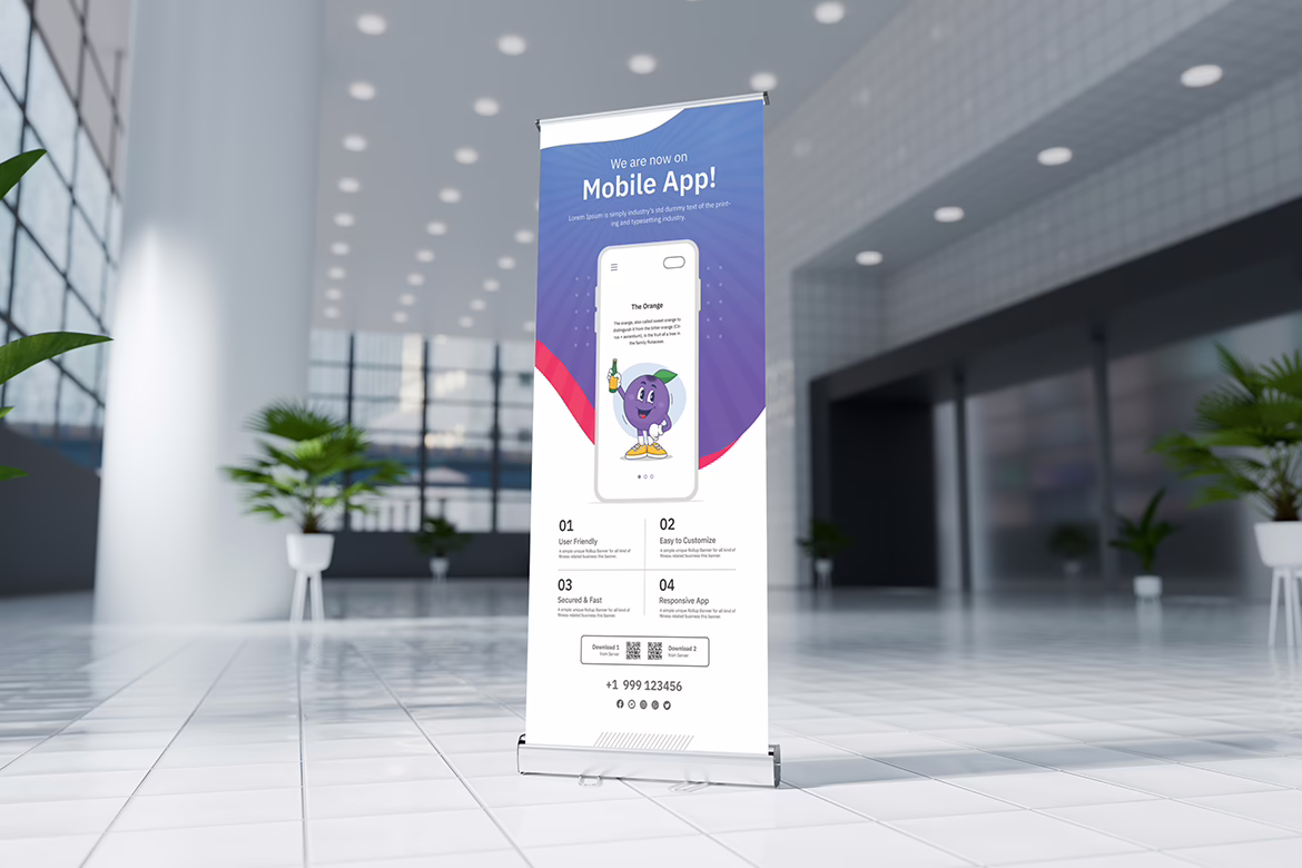Mobile App Rollup Banner Template
