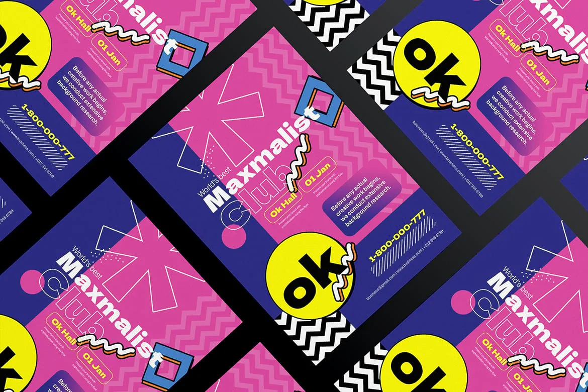 Maximalism Flyer Template Design