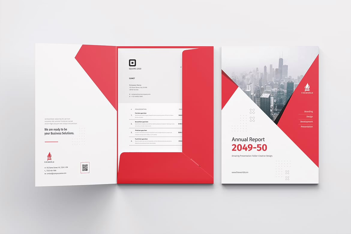Presentation Folder Design Template