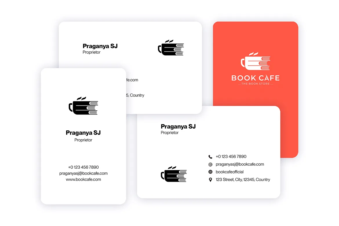 Book Cafe Logo Template