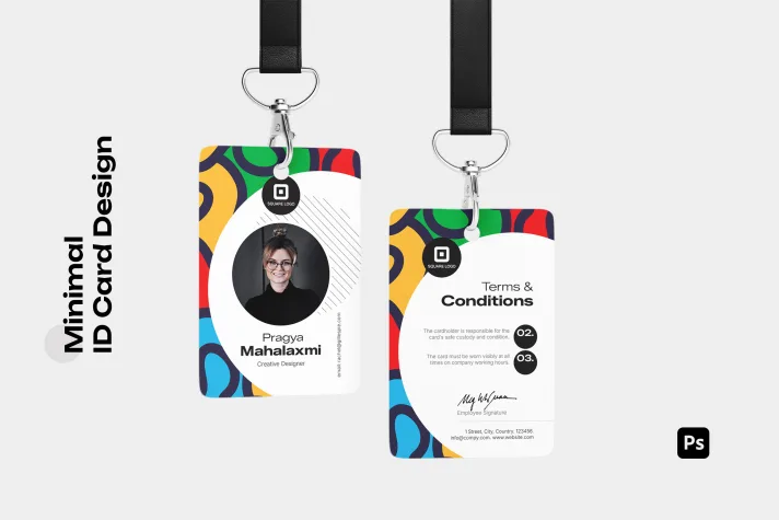 Modern ID Card and Email Signature PSD Templates