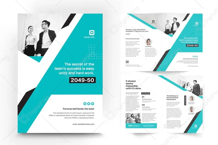 Corporate Bifold Brochure Template