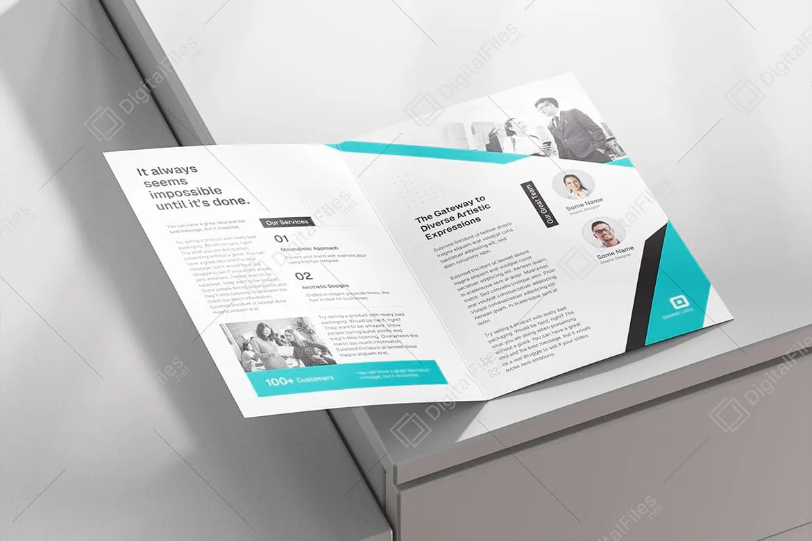 Corporate Bifold Brochure Template