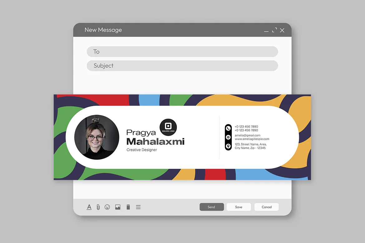Modern ID Card and Email Signature PSD Templates