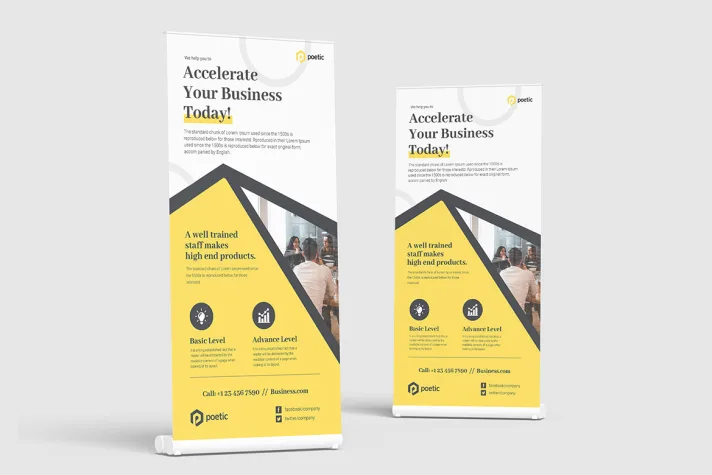 Yellow Roll-up Banner Template