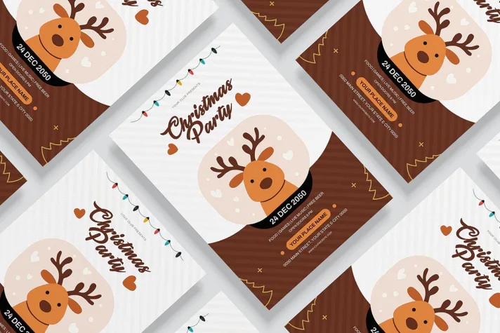 Christmas Party Flyer Template Vol 02