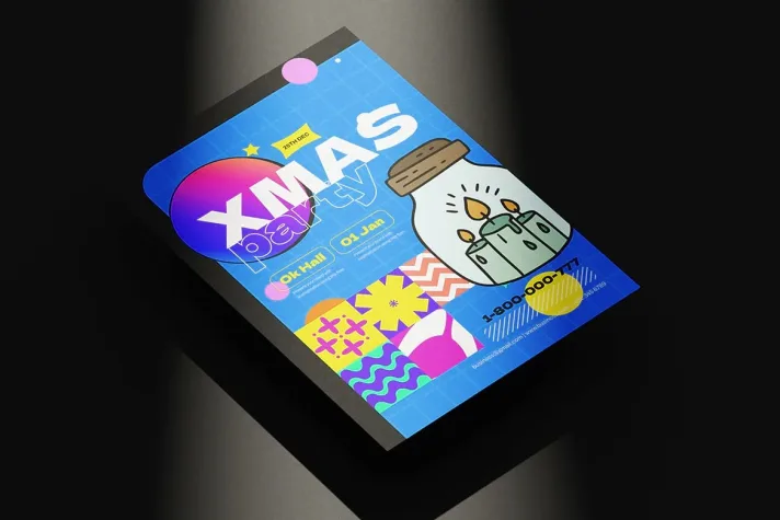 Flat Maximalism Christmas Flyer