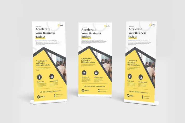 Yellow Roll-up Banner Template