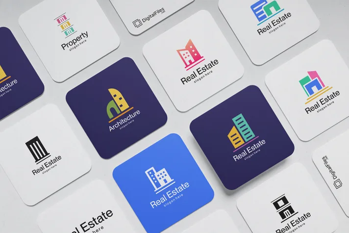 minimalist real estate logo Template