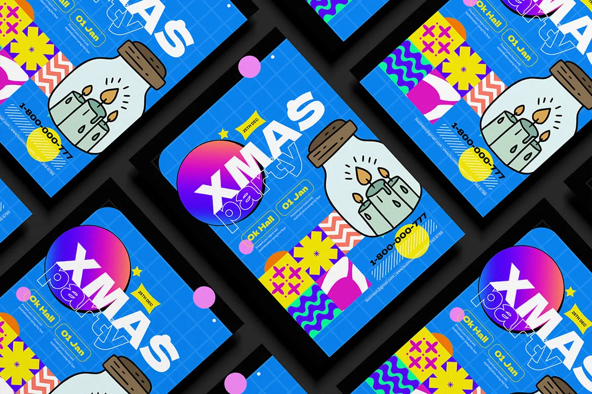 Flat Maximalism Christmas Flyer