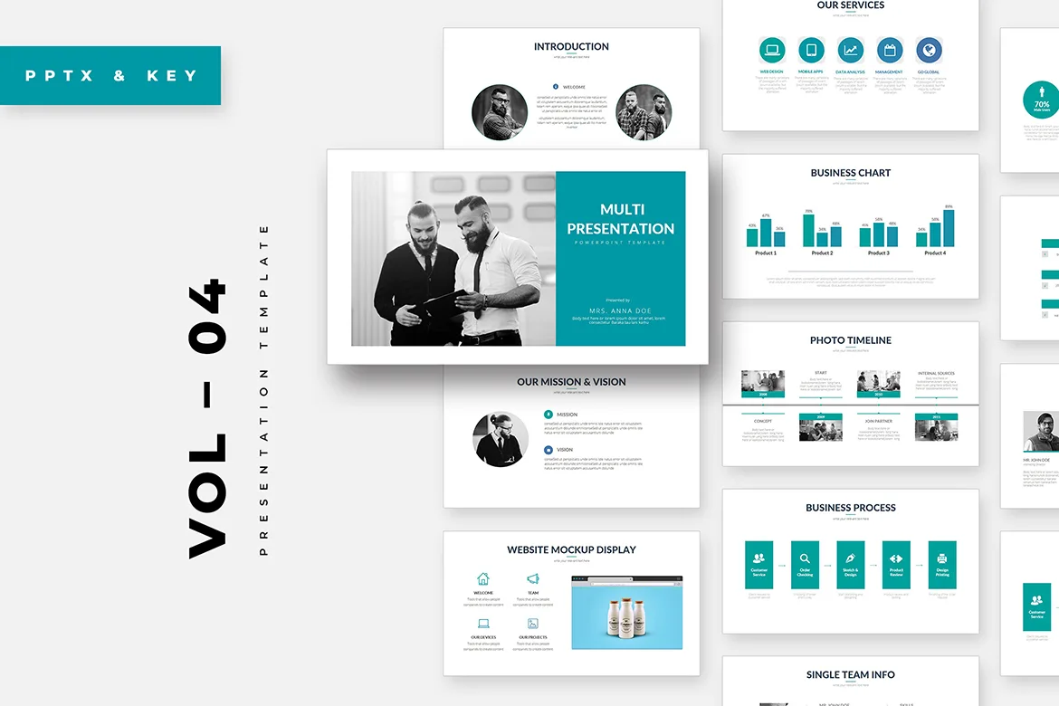 Modern Business Presentation Template – Vol 04